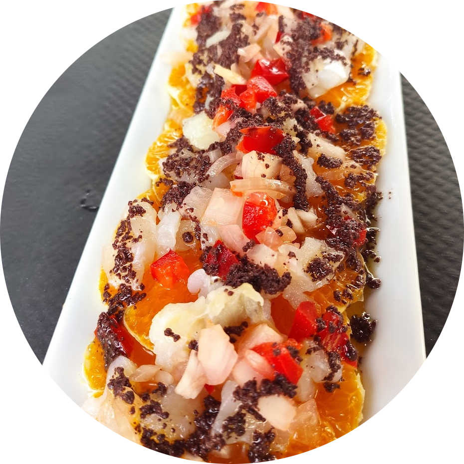 ensalada naranja y bacalao